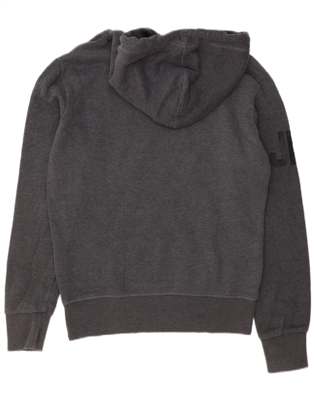 Superdry Jersey con capucha gráfica para hombre, talla pequeña, de algodón gris