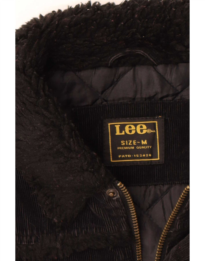 Lee Chaqueta de pana para hombre UK 38 Mediana Algodón negro