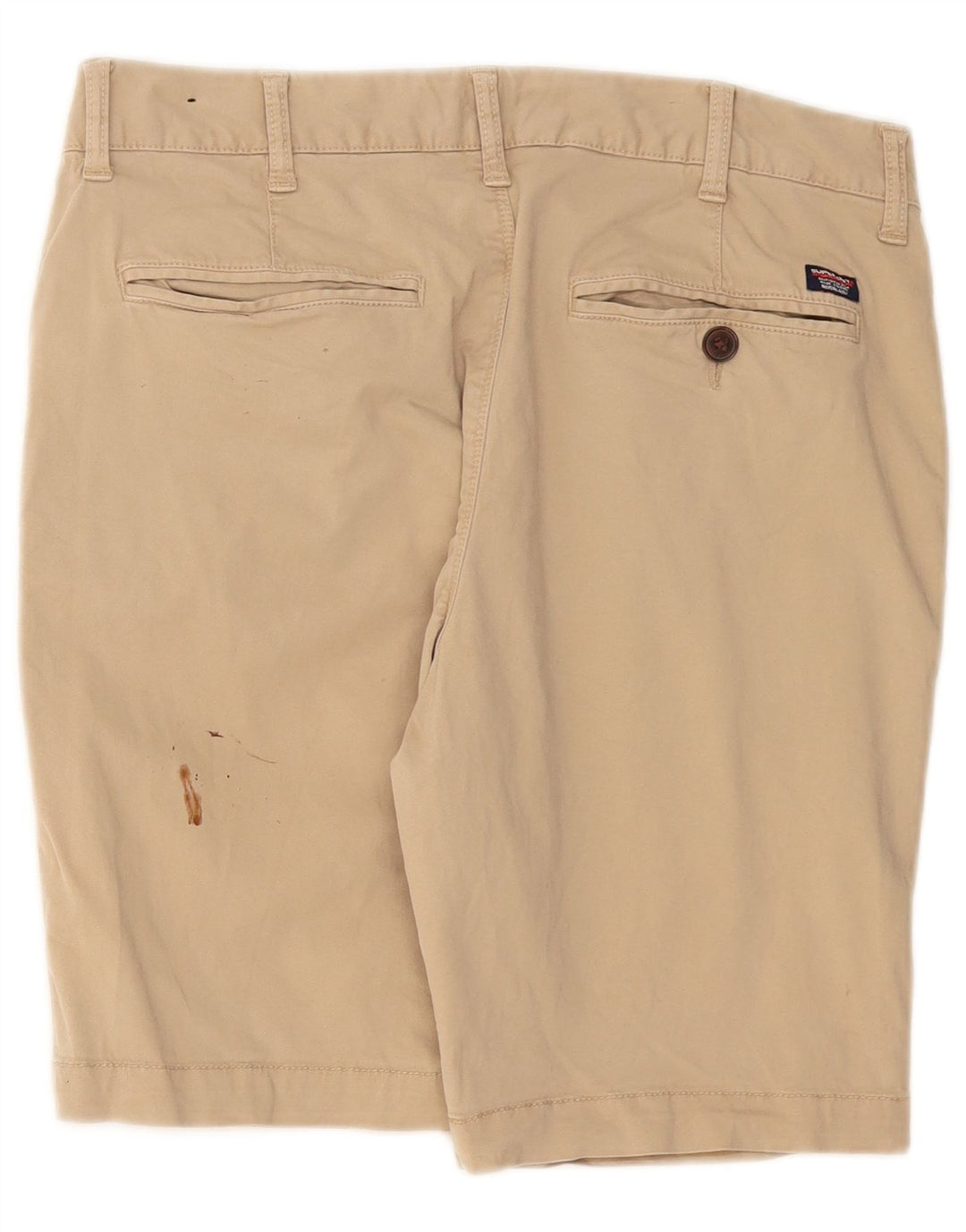 Superdry Pantalones cortos chinos para hombre W32 Algodón beige medio