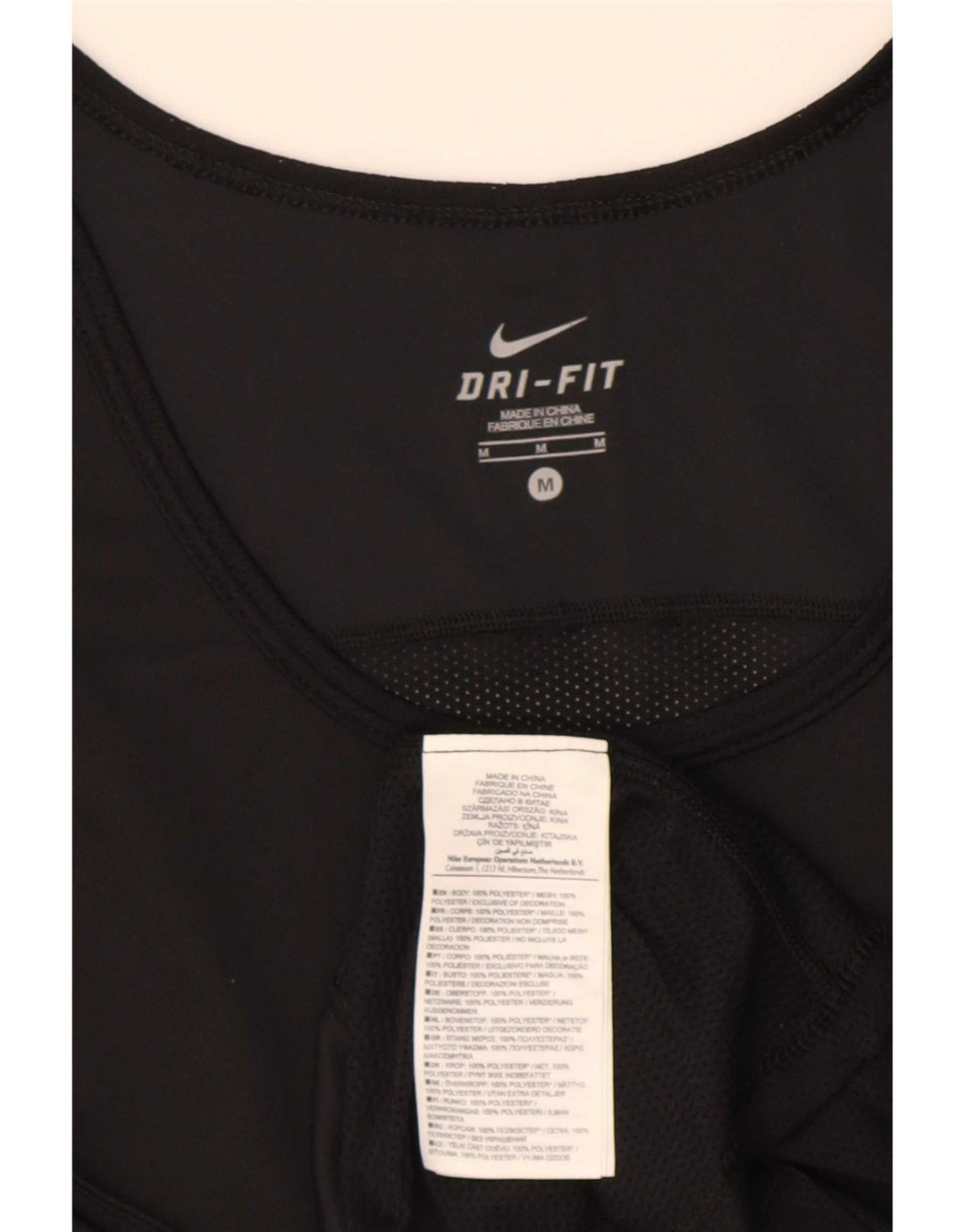 Nike Hombre Dri Fit Chaleco Top Medio Negro Poliéster