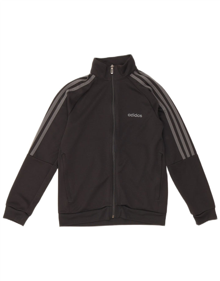 ADIDAS Chicos Aeroready Chándal Top Chaqueta 11-12 Años Negro Poliéster