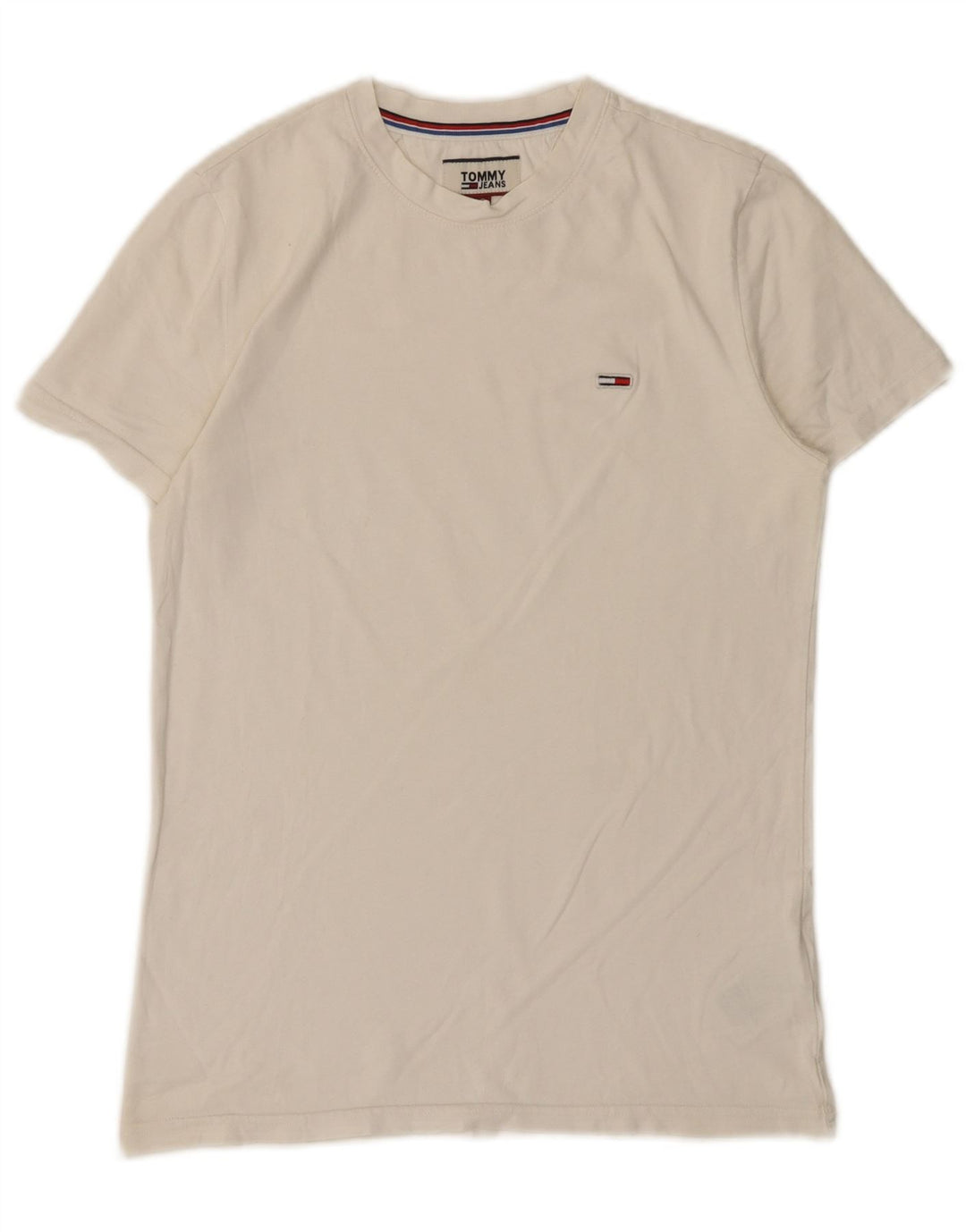 Tommy Hilfiger - Camiseta para hombre, talla pequeña, algodón blanco
