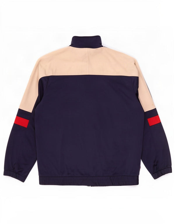 Asics - Chaqueta de chándal gráfica para hombre, talla 2XL, color azul marino, poliamida