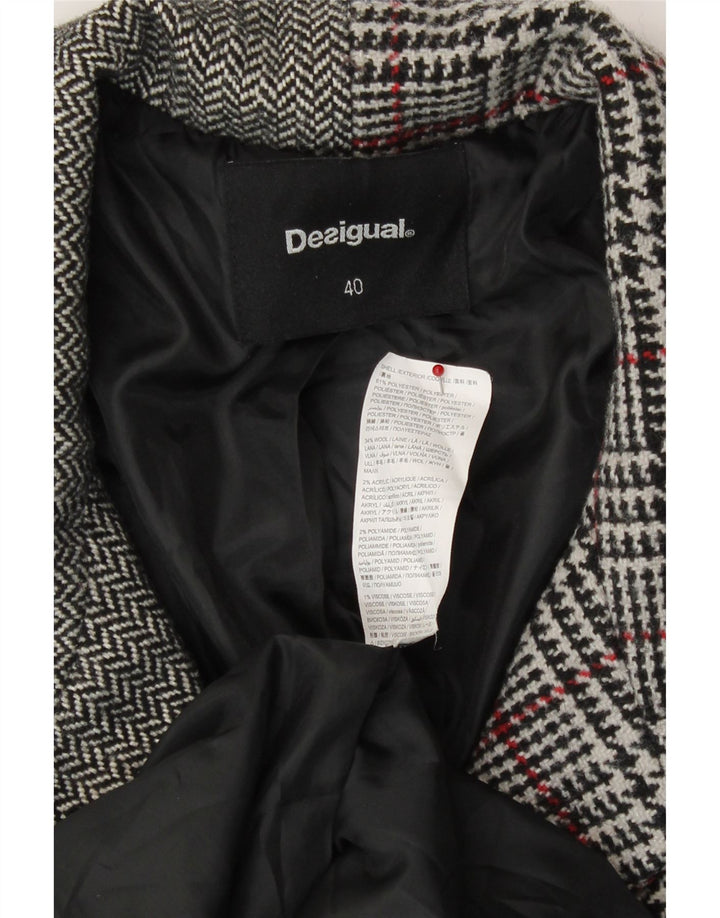 Abrigo Desigual Mujer EU 40 Poliéster Patchwork Gris Medio