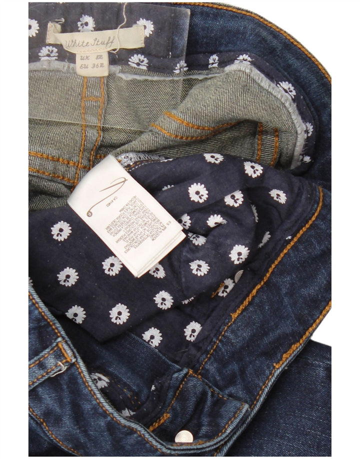 White Stuff Vaqueros rectos para mujer UK 40 Medium W28 L30 Algodón azul marino