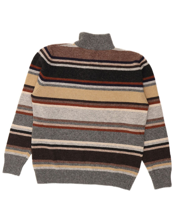 Brooksfield Mens Zip Neck Jumper Sweater IT 50 Medium Multicoloured Striped