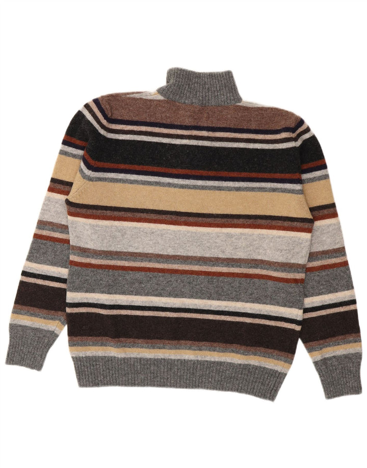 Brooksfield Suéter tipo jersey con cuello y cremallera para hombre IT 50 Mediano Rayas multicolores