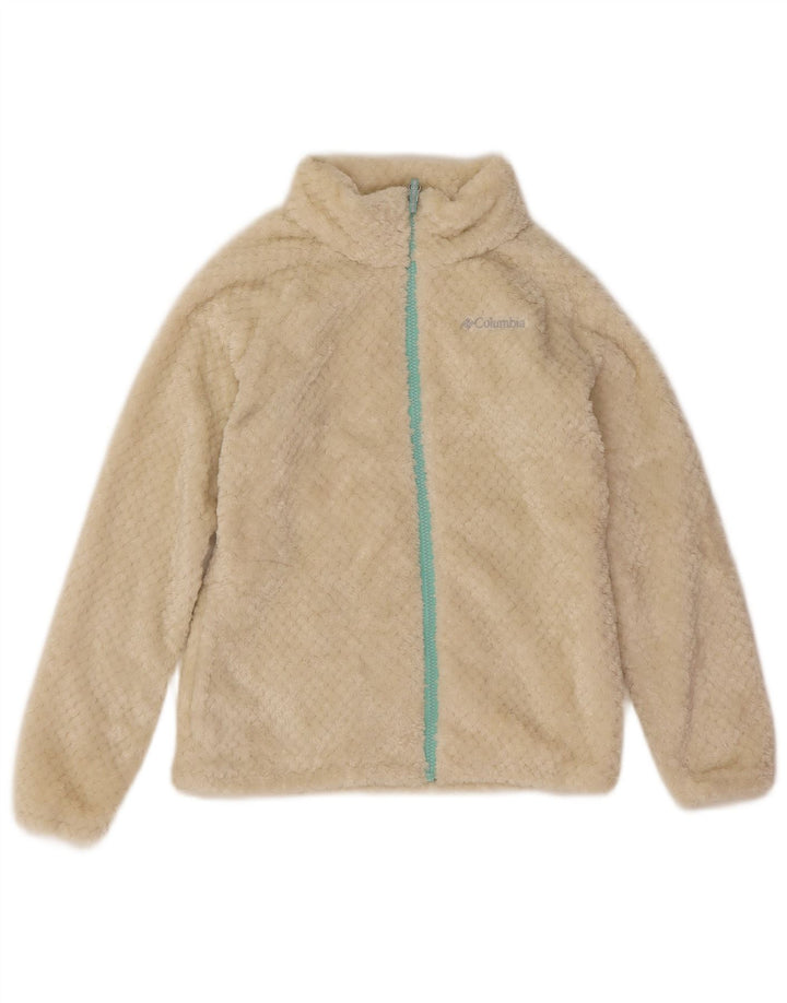 Columbia Chaqueta Polar para Niñas 14-15 Años Grande Blanco Roto Poliéster