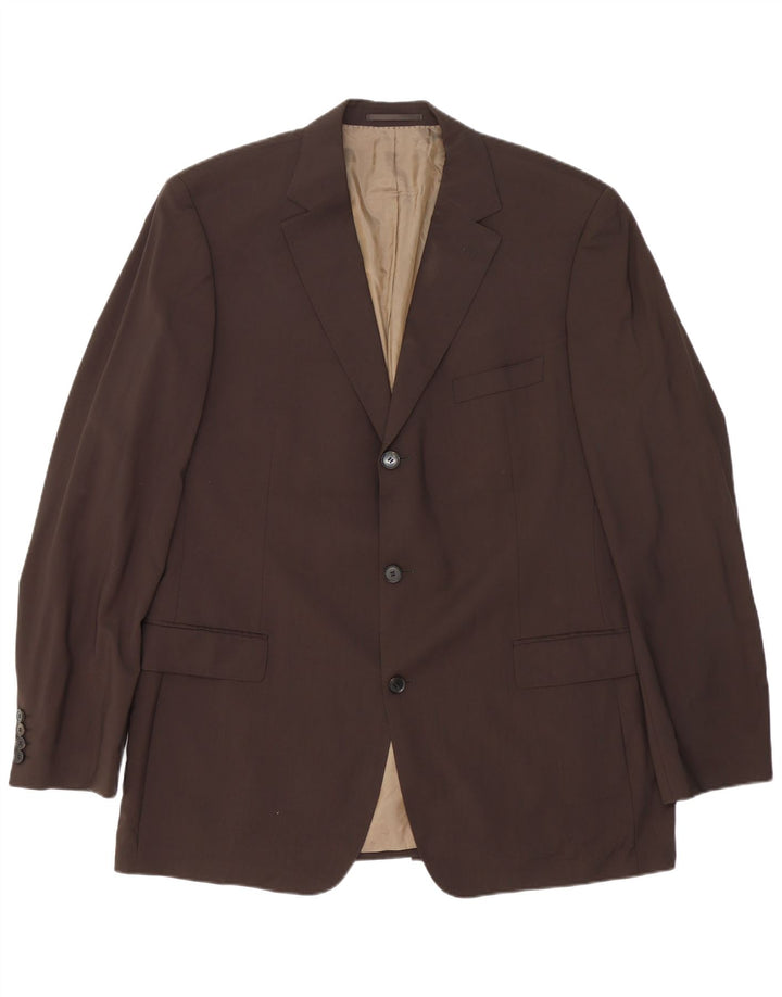 Cerruti 1881 Chaqueta tipo blazer de 3 botones para hombre IT 51 Lana virgen marrón grande