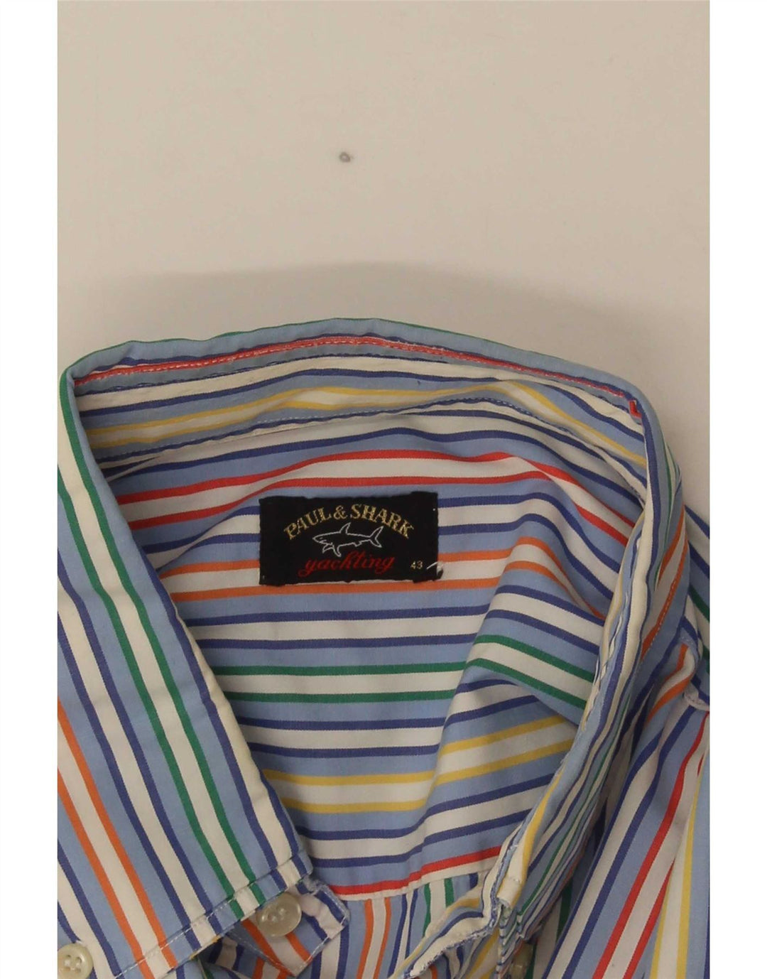 Paul & Shark Camisa náutica para hombre Talla 43 Grande Rayas multicolores