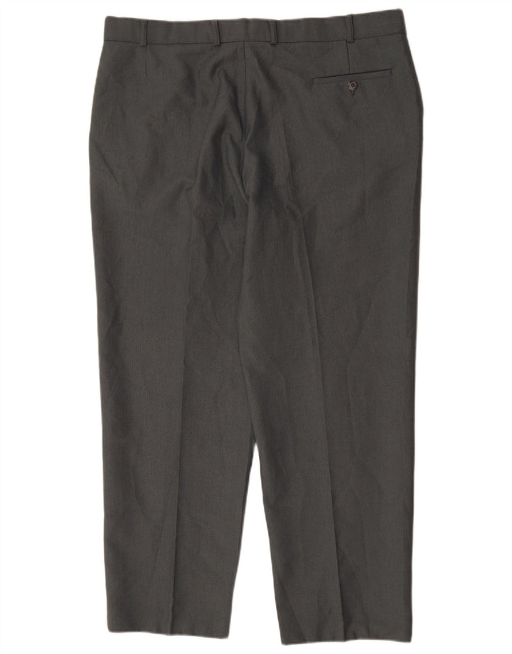 Marks & Spencer Pantalón chino recto para hombre W40 L29 Poliéster gris