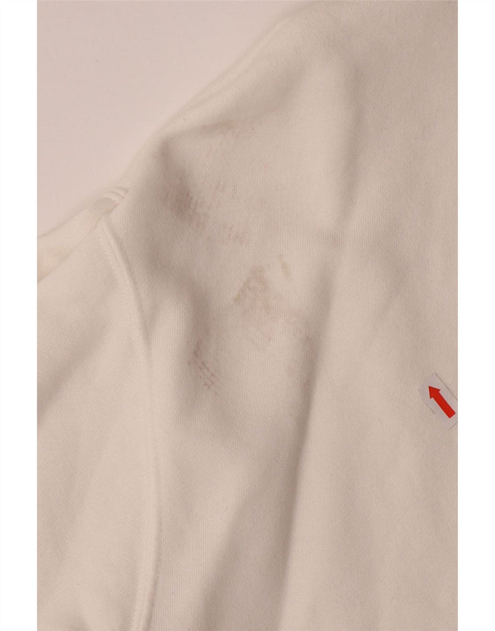 NIKE Hombre Loose Fit Graphic Sudadera Jumper XS Algodón Blanco