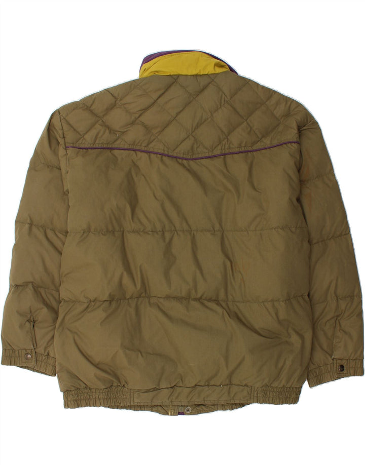 DAUNEN Mens Padded Jacket UK 40 Large Khaki Polyester Vintage Daunen and Second-Hand Daunen from Messina Hembry 