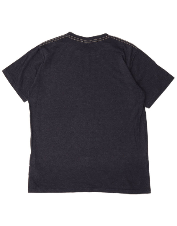 Weird Fish Camiseta gráfica para hombre Top Algodón azul marino mediano