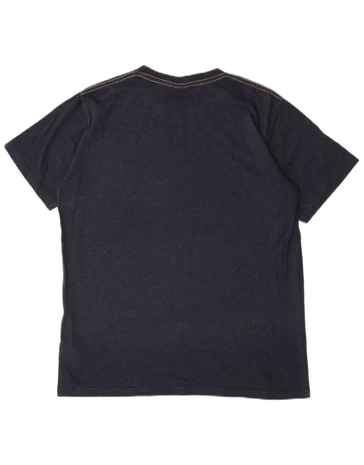 Weird Fish Camiseta gráfica para hombre Top Algodón azul marino mediano