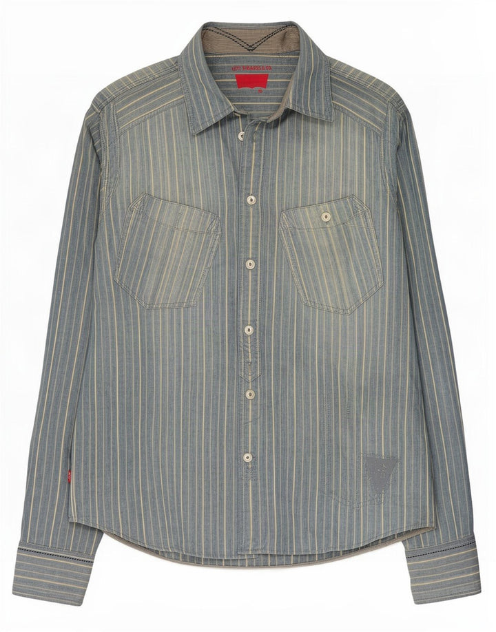 Camisa Levi's Hombre Algodón Rayas Azul Medio