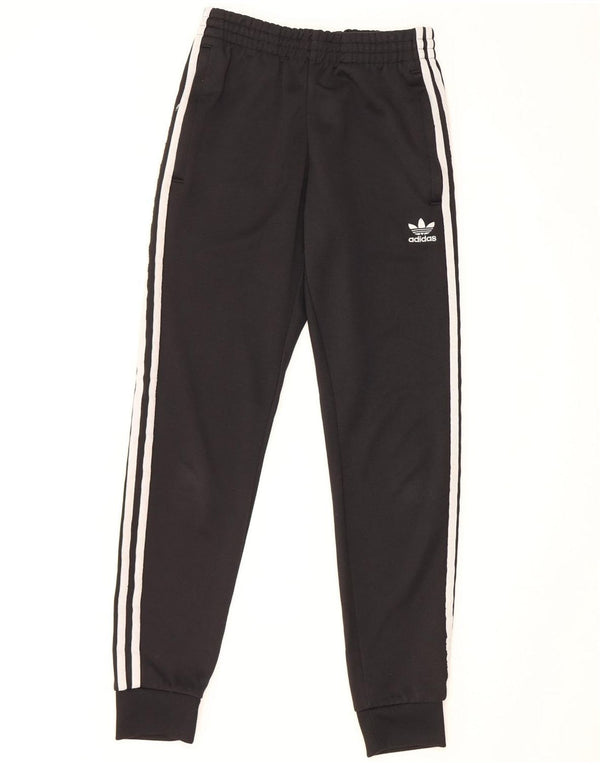 Adidas Mujer Chándal Pantalones Joggers UK 6 XS Negro Poliéster