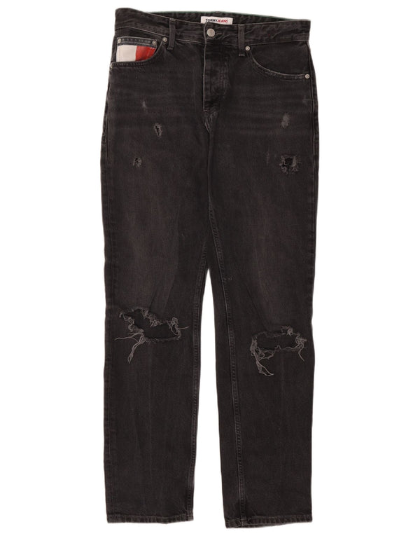 Tommy Hilfiger Vaqueros rectos desgastados para hombre W29 L32 Algodón negro