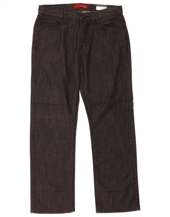Guess Vaqueros Rectos Hombre W33 L30 Algodón Gris