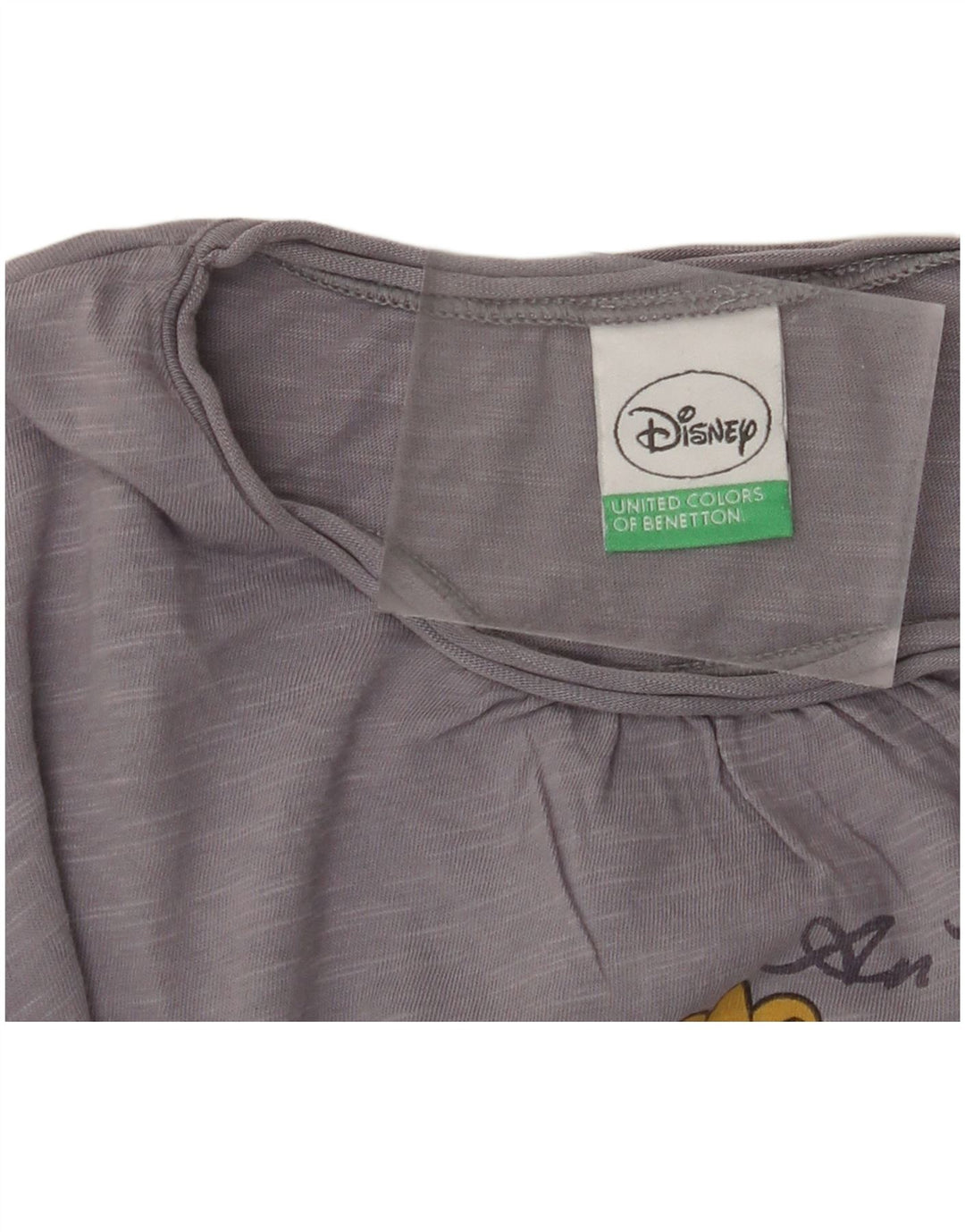 BENETTON Camiseta estampada Disney de manga larga para niña 13-14 años Gris moteado