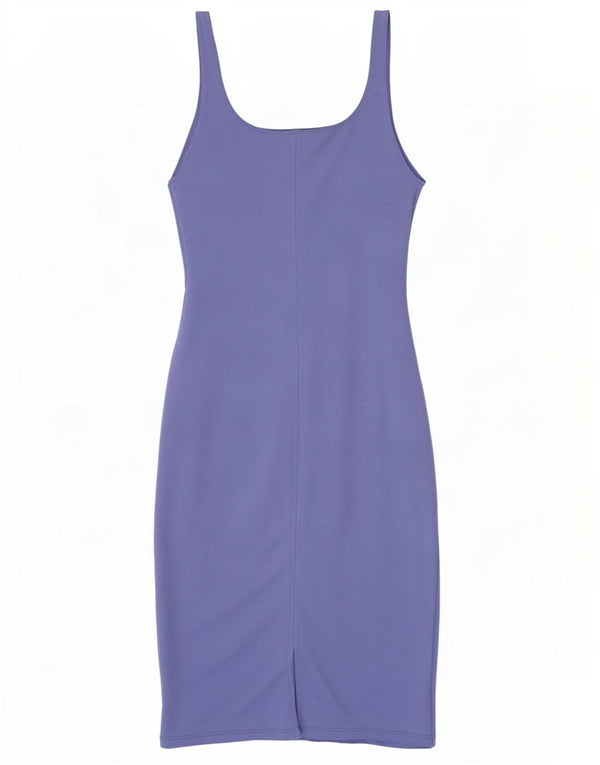 Zara Vestido ajustado sin mangas para mujer UK 44 Poliéster morado grande