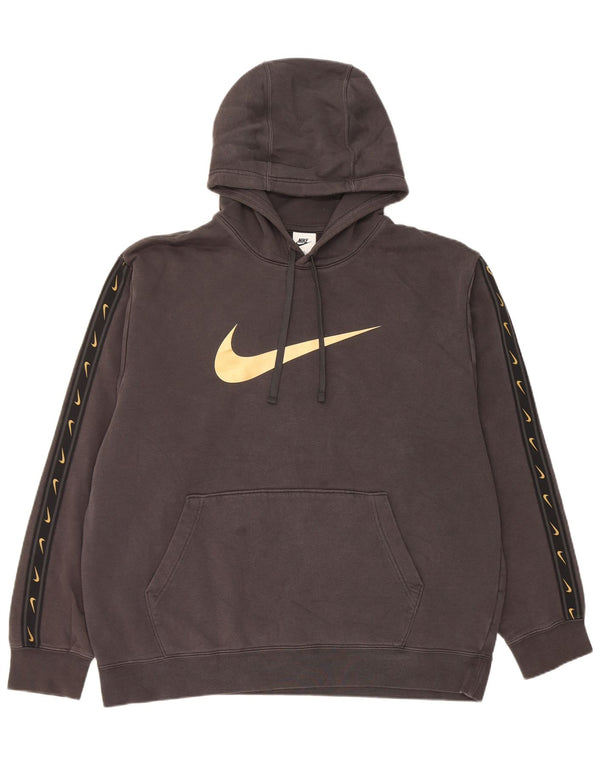 Nike Sudadera con capucha gráfica para hombre XL Negro Colorblock Algodón