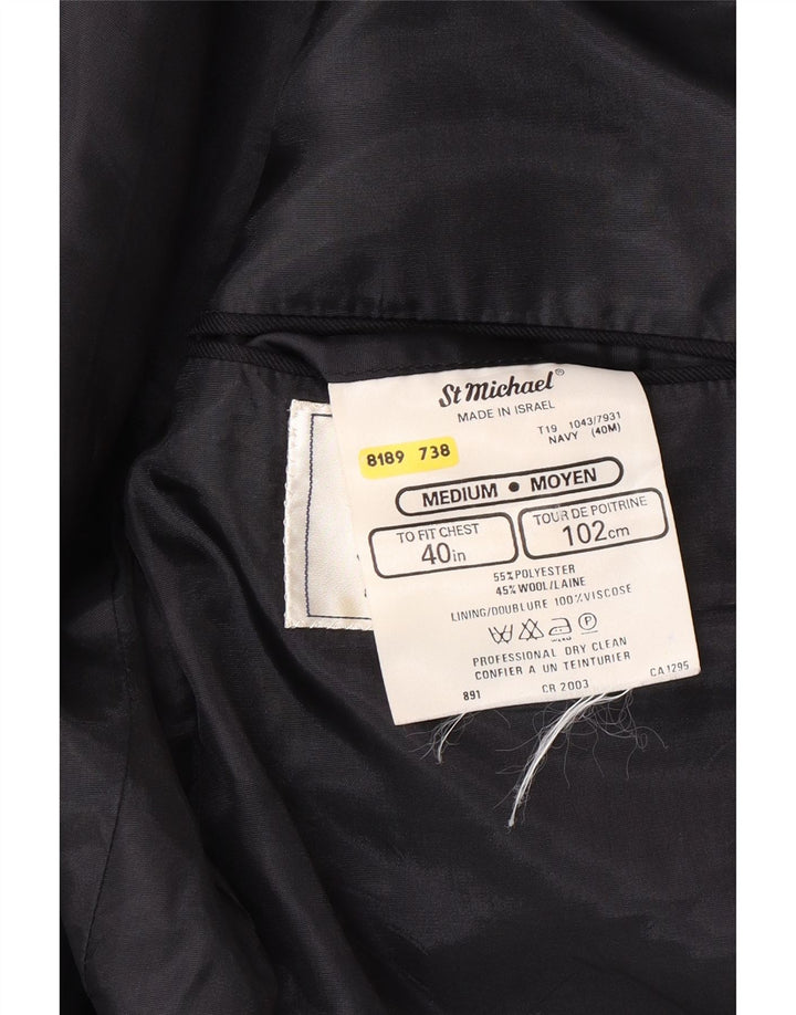 Marks & Spencer Chaqueta St. Michael Blazer para hombre UK 40 Medium Azul marino