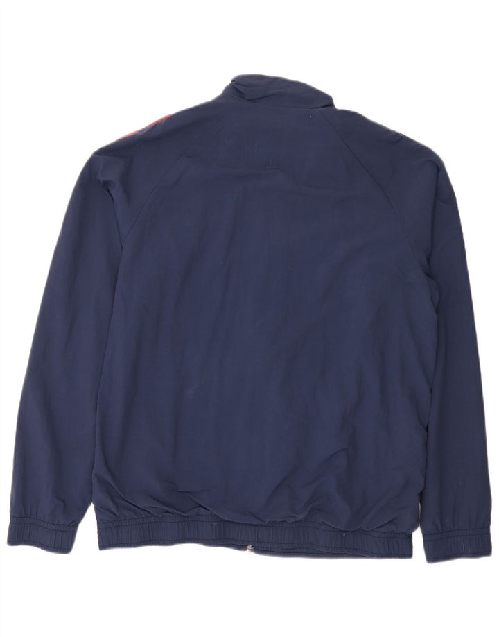 Reebok - Chaqueta de chándal para hombre, talla grande, nailon color azul marino