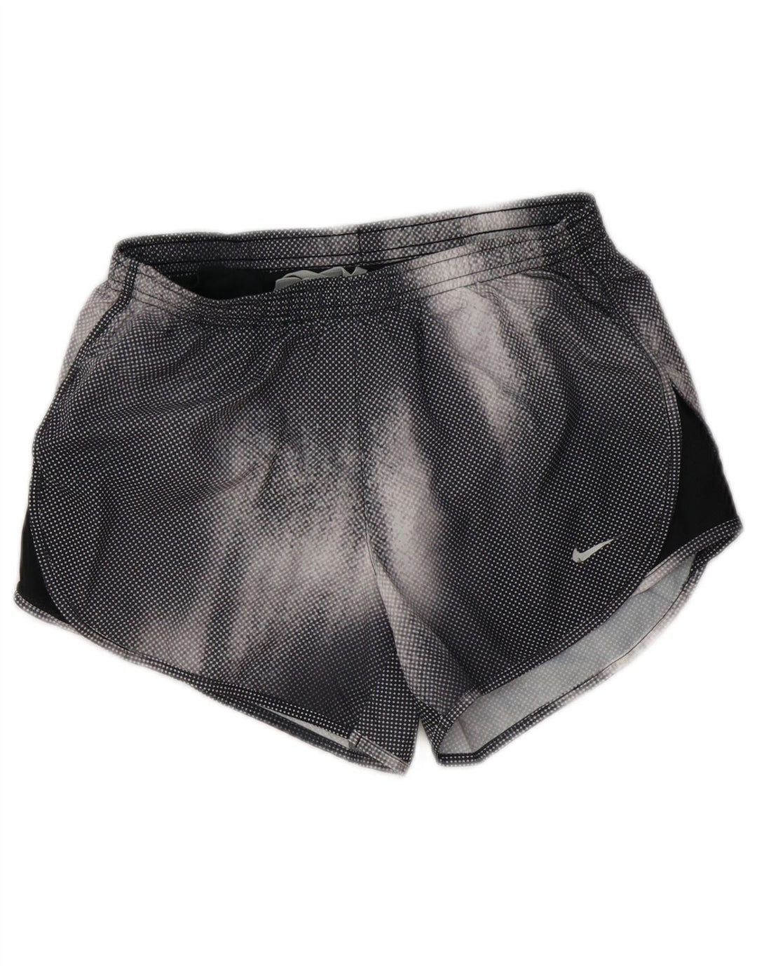 Nike Pantalones cortos deportivos Dri Fit para mujer UK 4 XS Poliéster geométrico negro