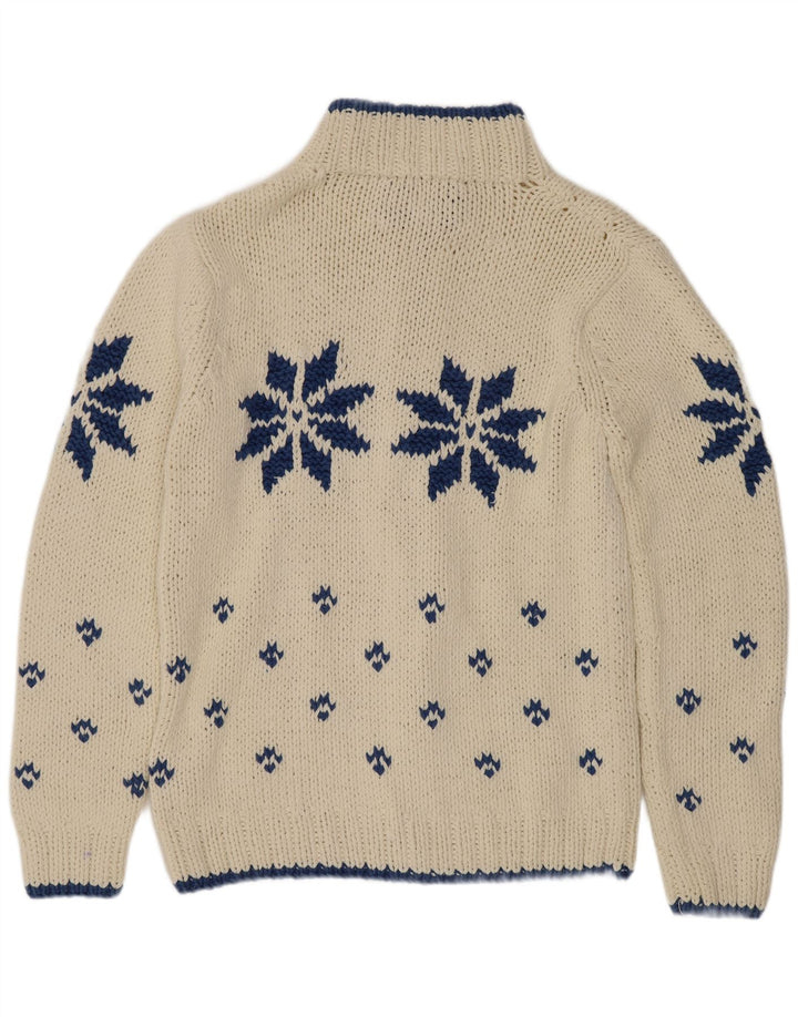 Marlboro Classics - Cárdigan para hombre, color blanco roto, estilo Fair Isle Retro