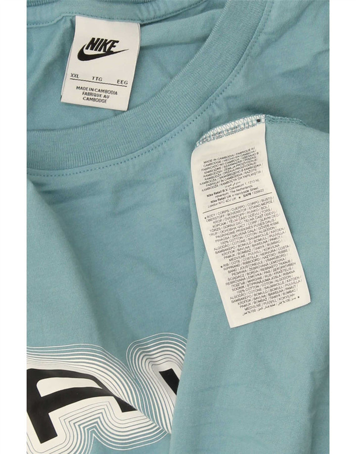 Nike Camiseta gráfica para hombre Top 2XL Algodón azul