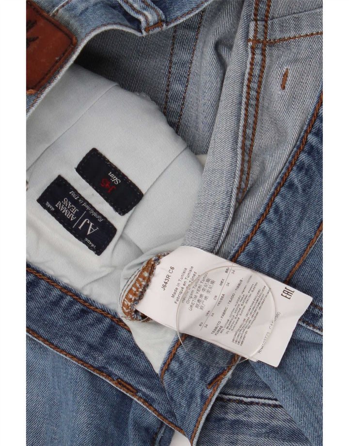 Vaqueros Armani Hombre Slim W34 L30 Algodón Azul