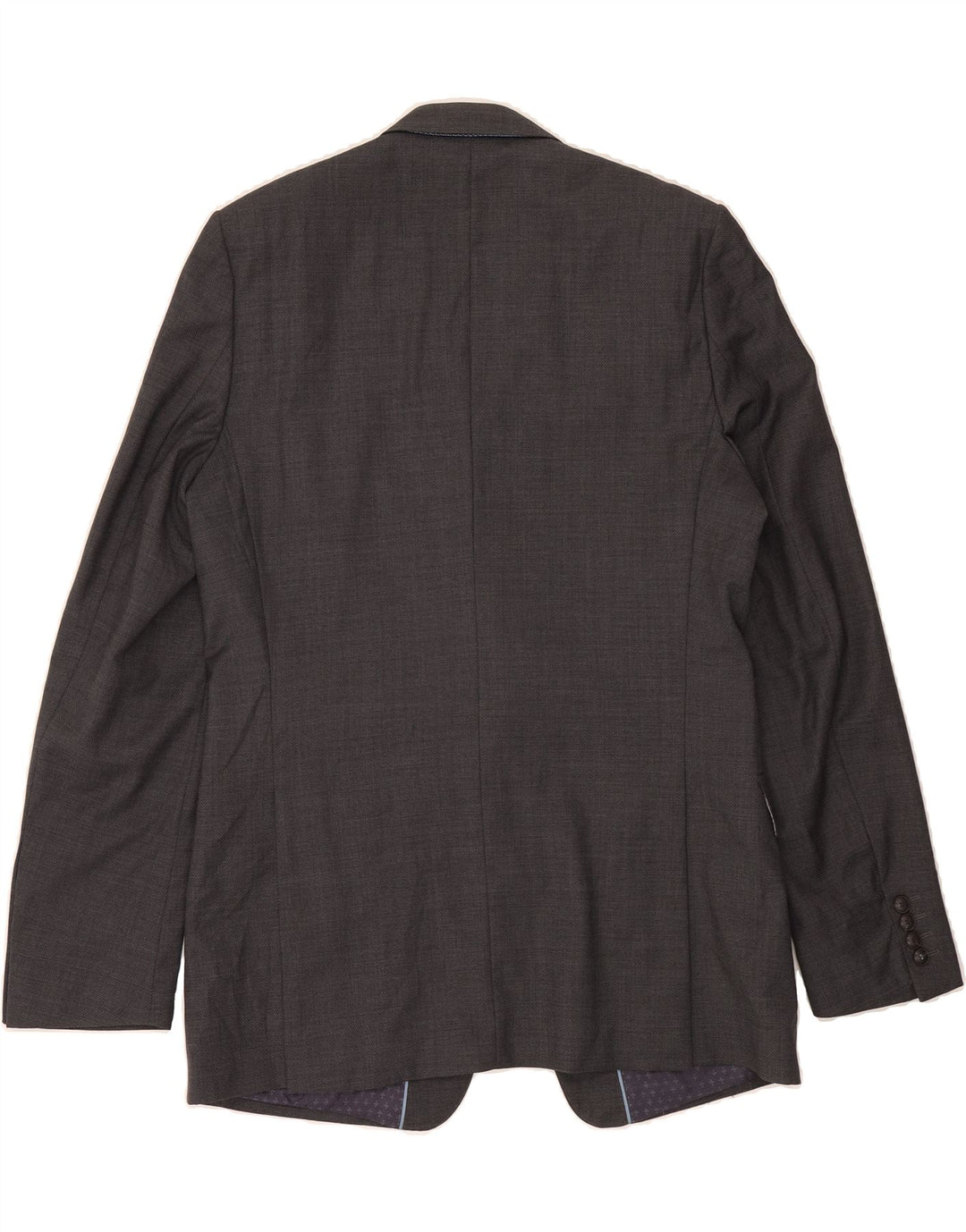 MARKS & SPENCER Mens Slim 2 Button Blazer Jacket IT 52 XL Grey Wool Vintage Marks & Spencer and Second-Hand Marks & Spencer from Messina Hembry 