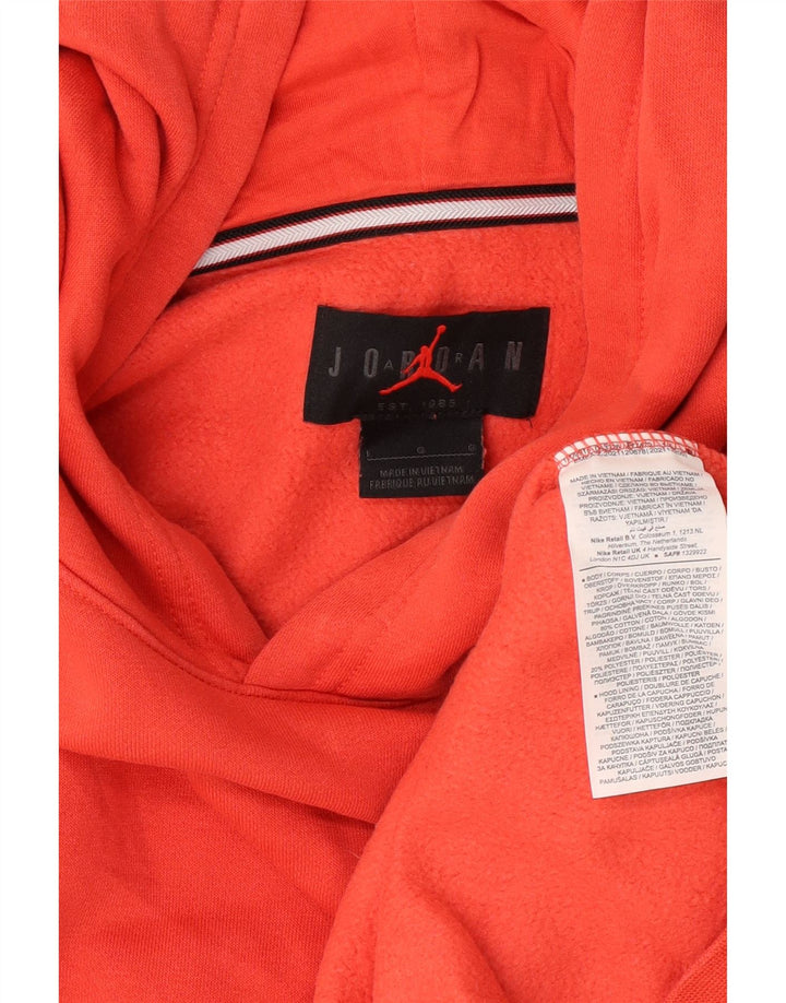 Jordan - Sudadera con capucha para hombre, talla grande, algodón rojo