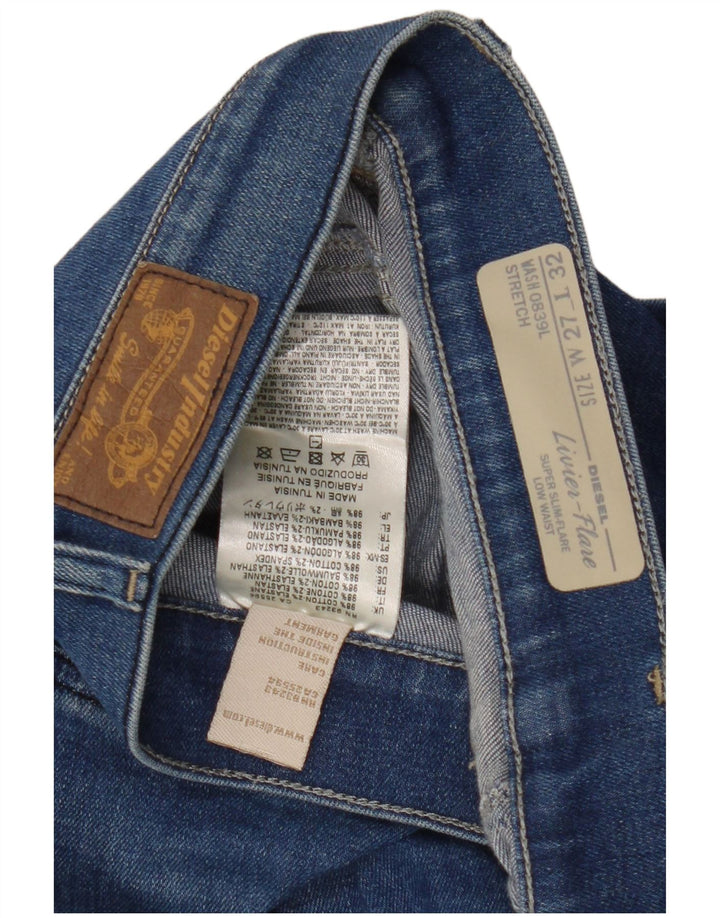 DIESEL Vaqueros Livier Flare De Talle Bajo Super Slim Acampanados W27 L32 Azul