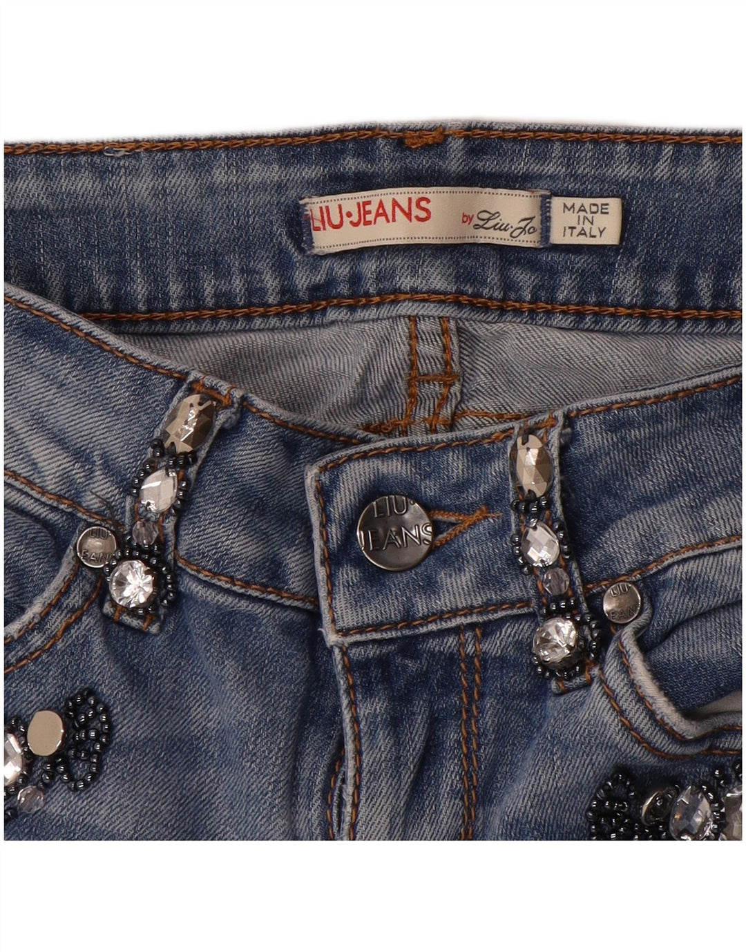 Vaqueros Rectos Desgastados Mujer Liu Jo W26 L27 Azul