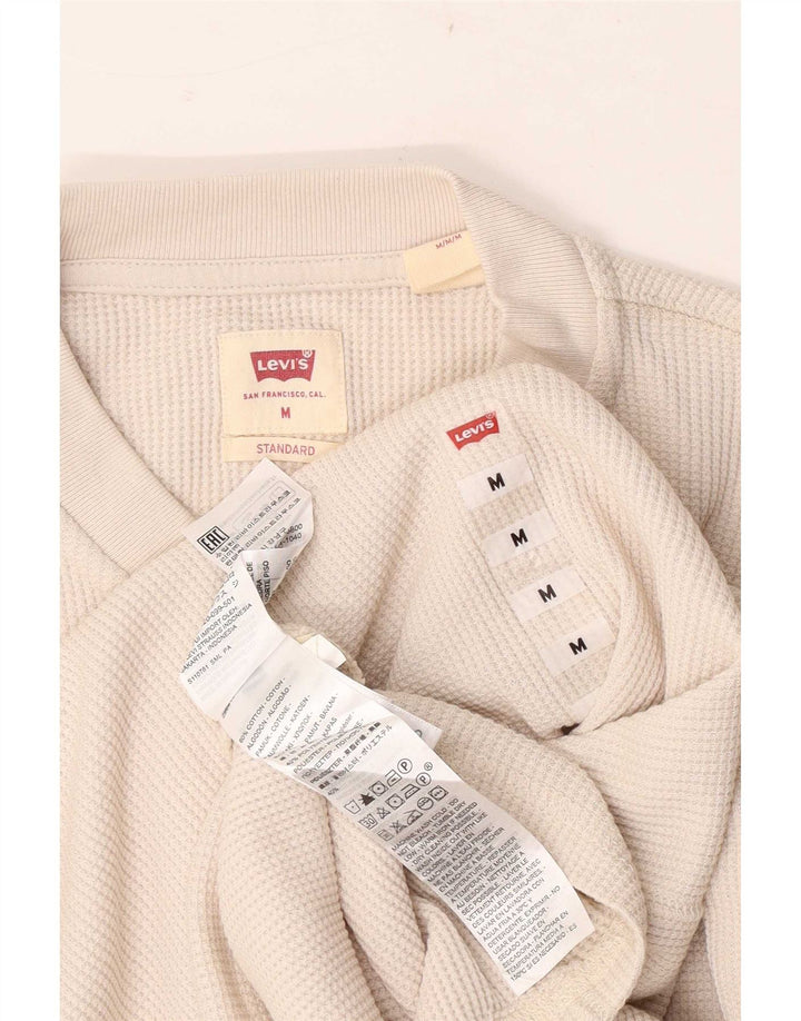 Levi's Hombre Standard Top Manga Larga Algodón Beige Medio