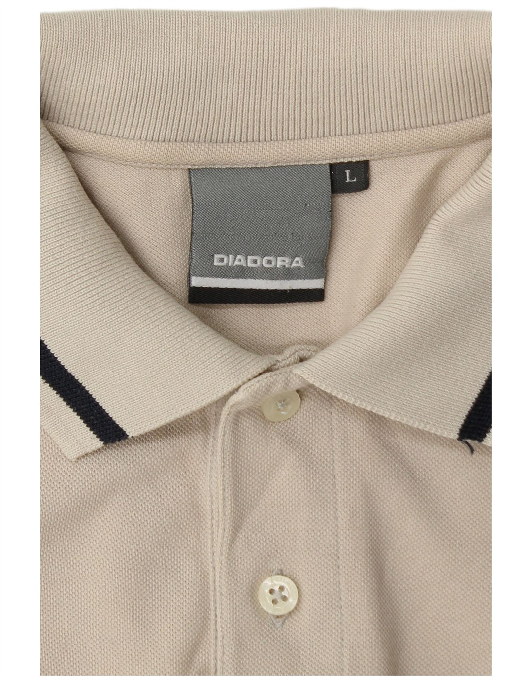 DIADORA Polo Hombre Grande Blanco Algodón