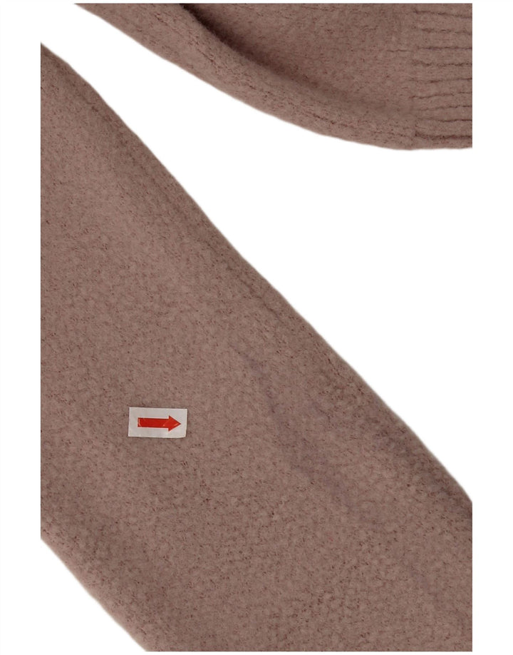 Zara Mujer Crop Turtle Neck Jumper Sweater UK 10 Small Pink Nylon