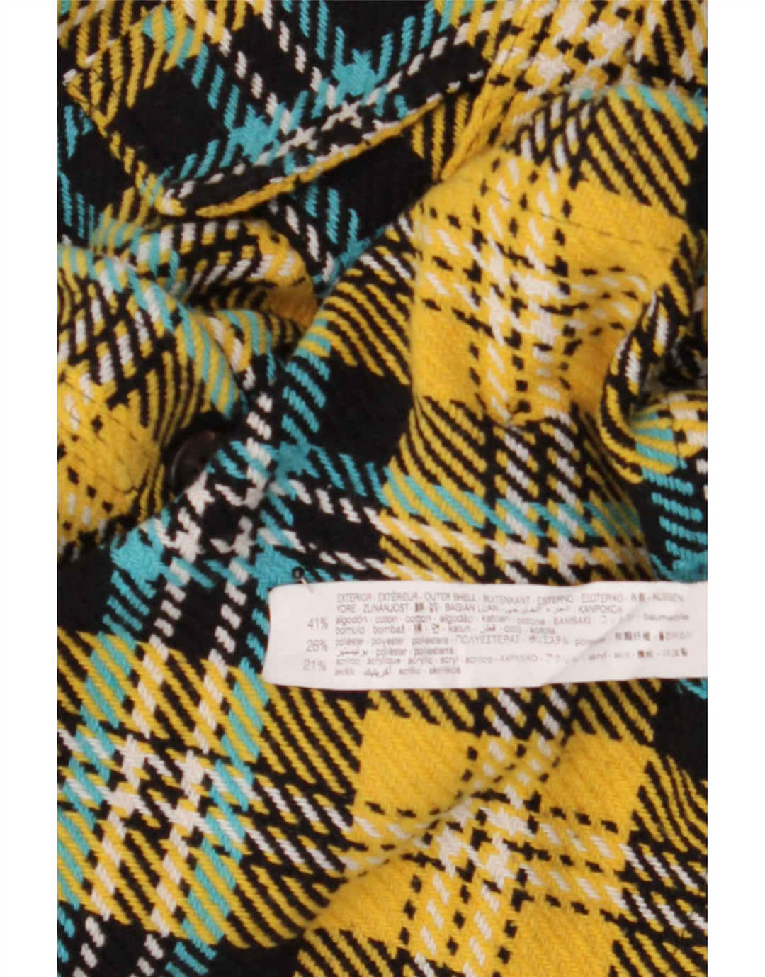 Zara Hombre Camisa Franela Mediana Cuadros Multicolor Algodón