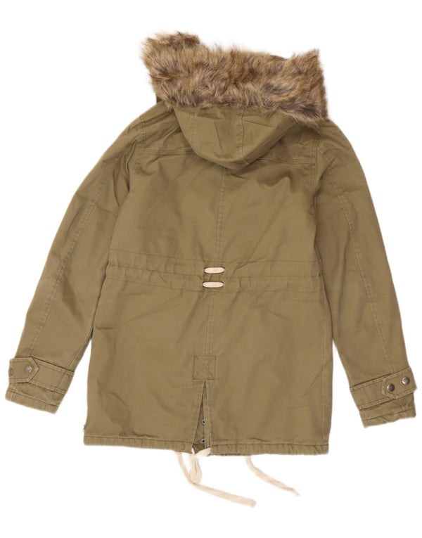Parka con capucha para mujer Animal UK 6 XS Algodón caqui