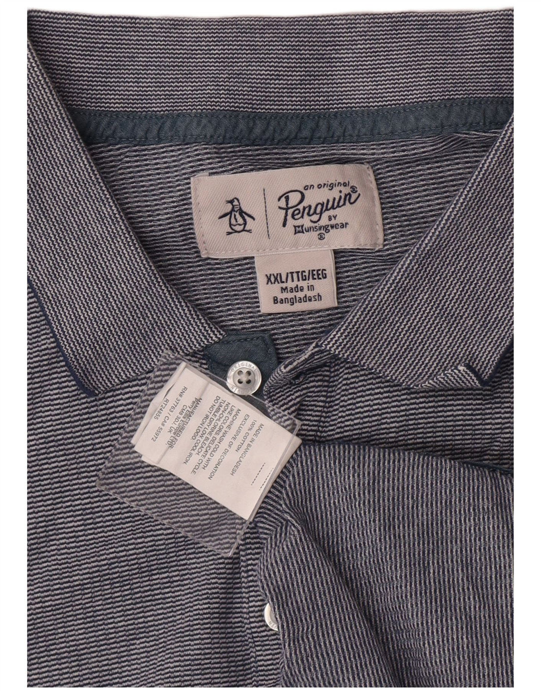 PENGUIN Polo para hombre 2XL Algodón a rayas azul Clásico