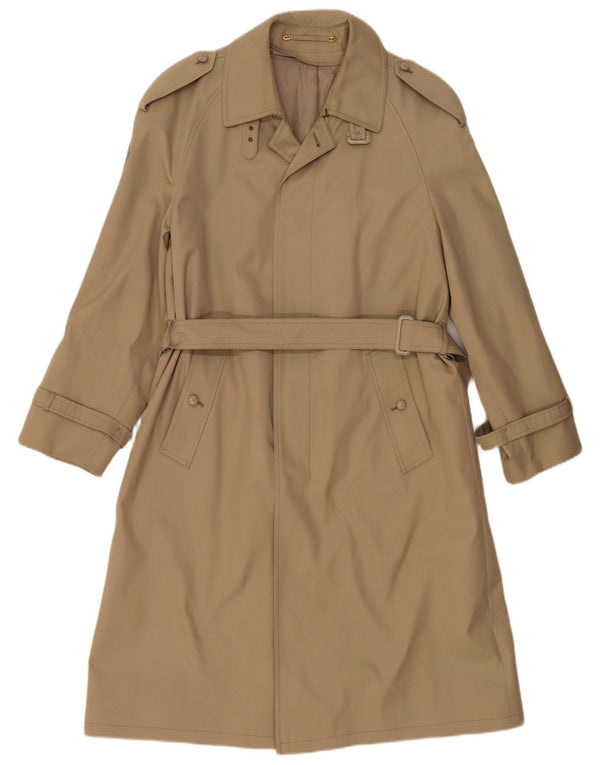 Gabardina vintage para hombre IT 46 Pequeña lana beige
