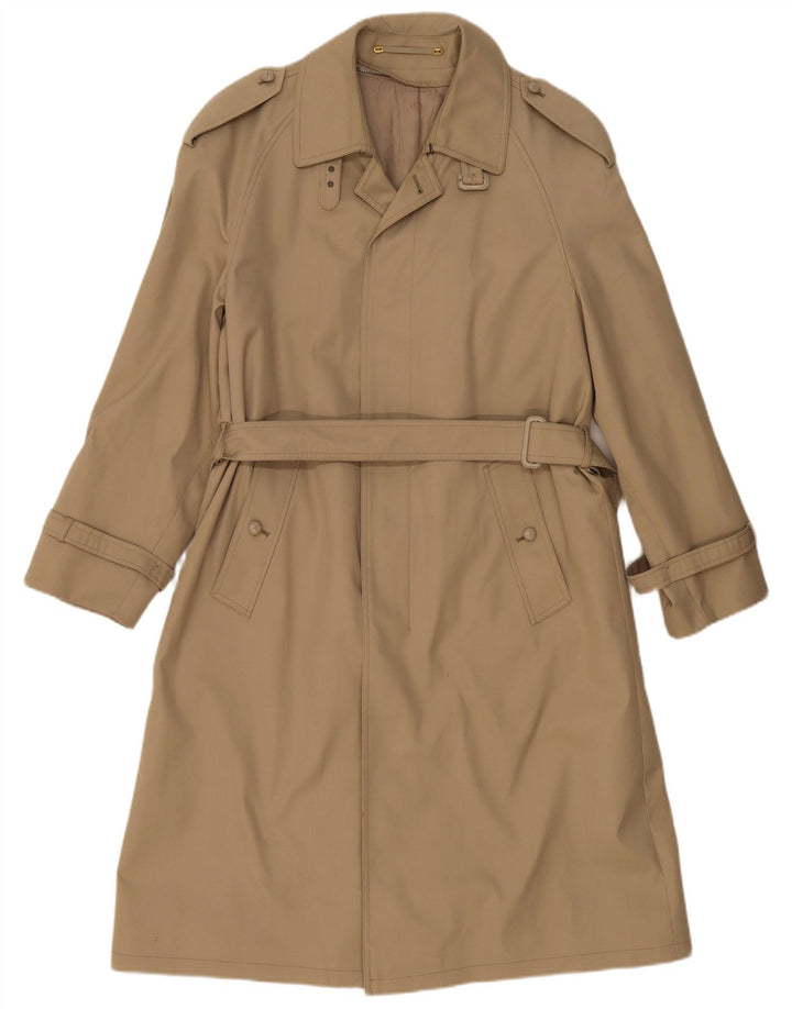 Gabardina vintage para hombre IT 46 Pequeña lana beige