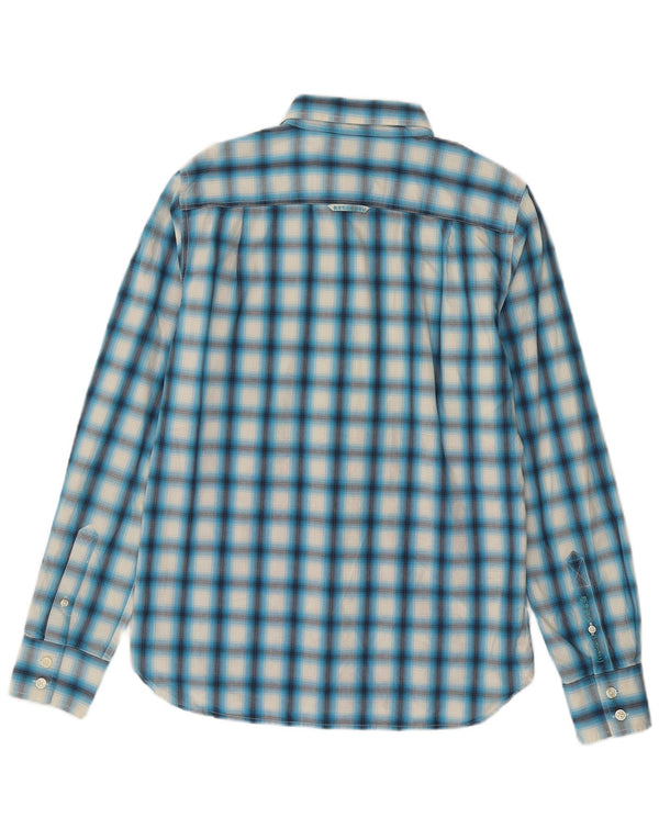 Camisa Superdry para hombre de algodón a cuadros azules grandes
