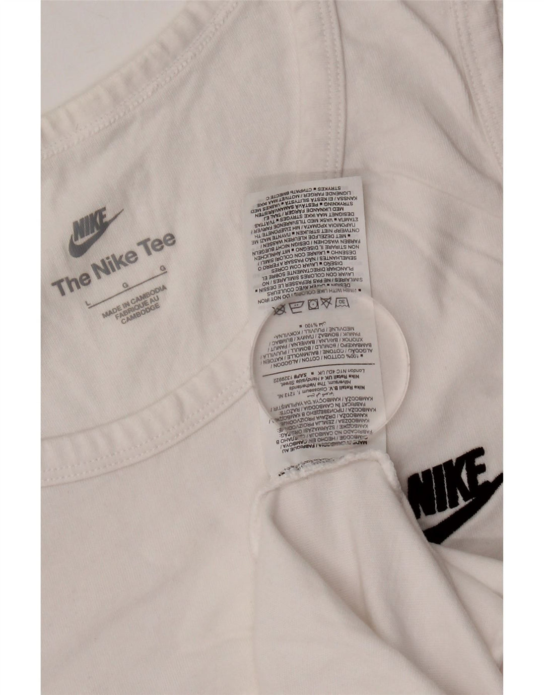 Nike - Camiseta sin mangas para hombre, talla grande, algodón blanco