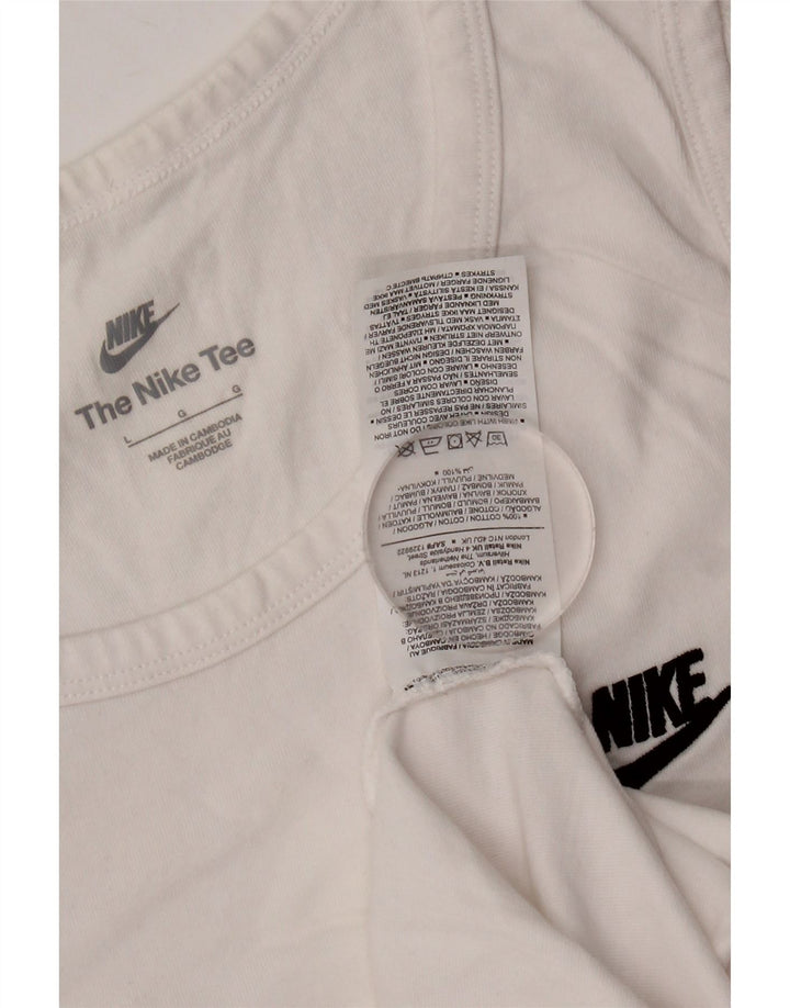 Nike - Camiseta sin mangas para hombre, talla grande, algodón blanco