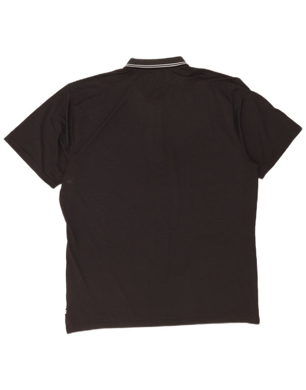 Calvin Klein Polo para hombre 2XL Poliéster a rayas negras