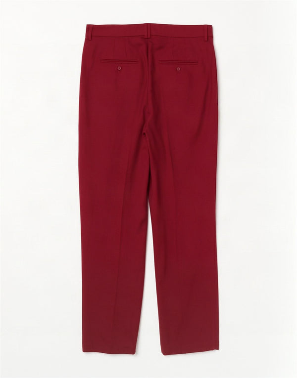 Marks & Spencer Pantalones Chinos Slim para Mujer UK 12 Medium W34 L30 Borgoña