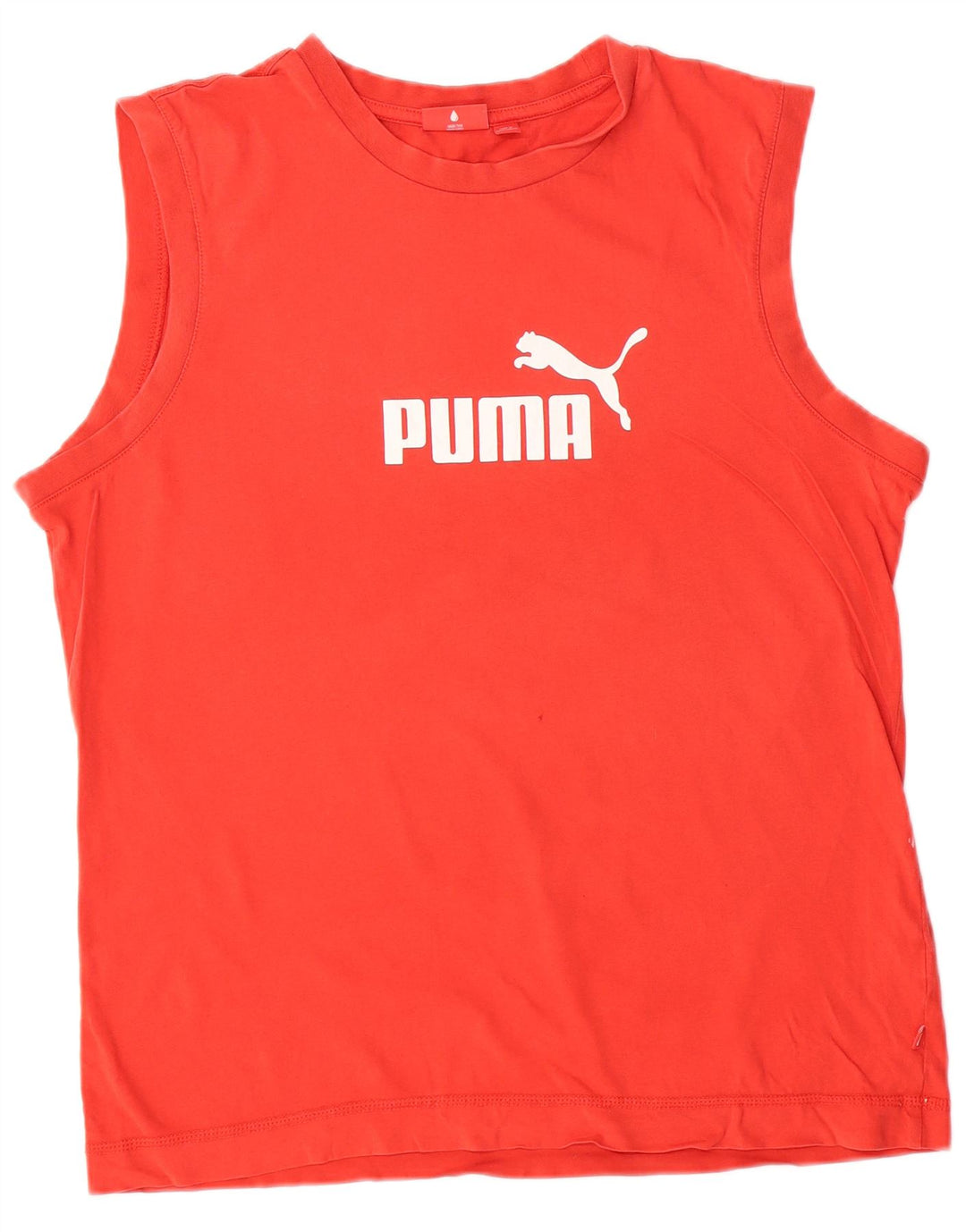 PUMA Camiseta sin mangas con gráfico para hombre, tamaño grande, algodón rojo